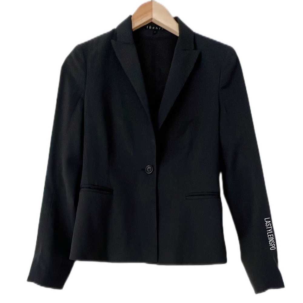 Theory Womens Blazer Black XS